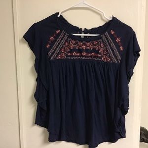 American eagle blue blouse
